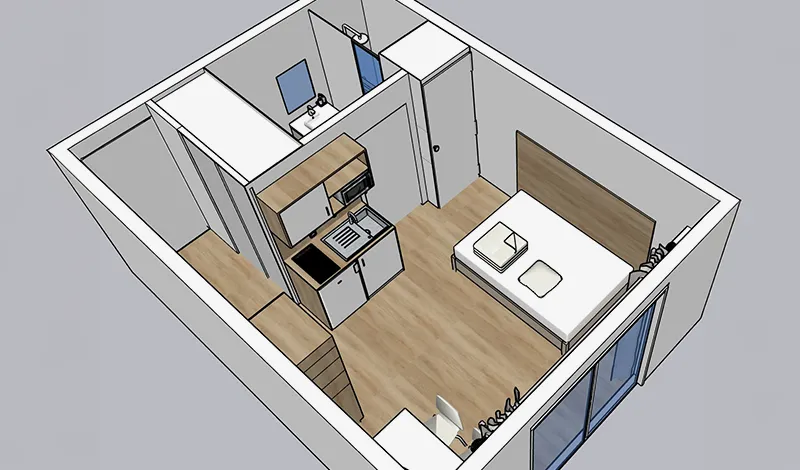 Plan 3D appartement